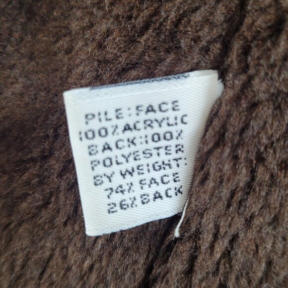 London Fog Brown Belted Faux Fur Removable Liner Buttoned Maincoat Over Coat 16R - Picture 15 of 16